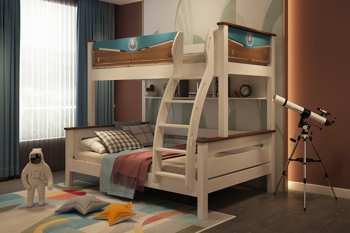 823#Double-deck bed Blue
